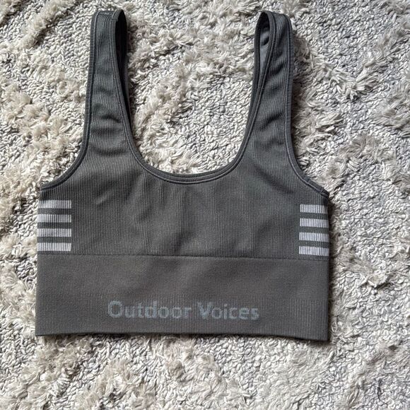 Outdoor Voices Seamless Ribbed Longline Bra - Picture 3 of 4